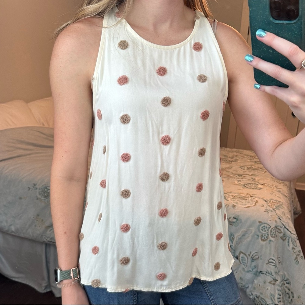 Mine | textured polka dot tank